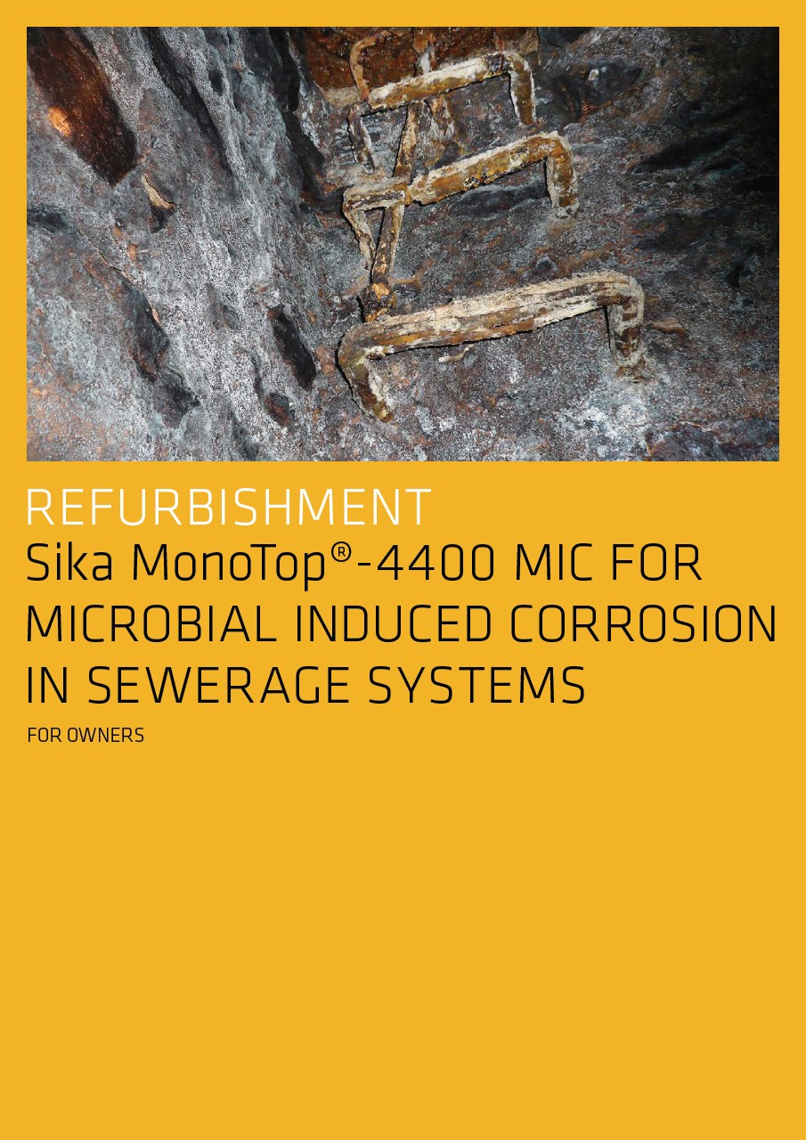 Αντιμετώπιση μικροβιακά επαγόμενης διάβρωσης με Sika MonoTop®-4400 MIC