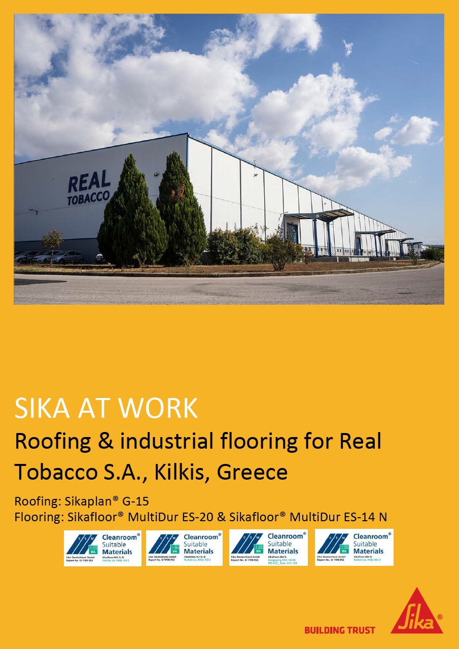 Roofing & industrial flooring for Real Tobacco S.A., Kilkis, Greece