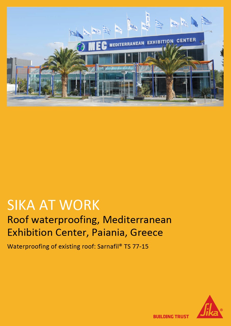 Roof waterproofing, Mediterranean Exhibition Center (MEC), Paiania